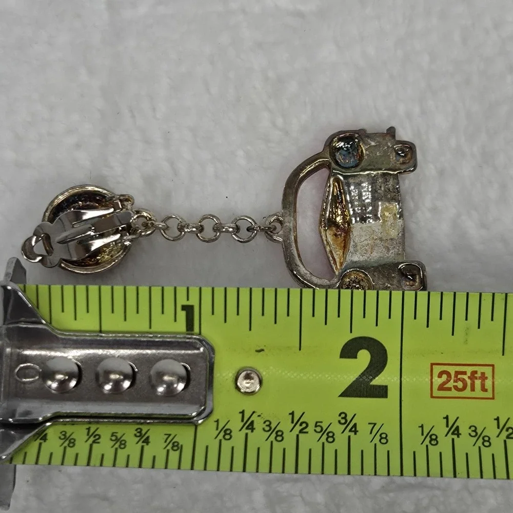 Vintage Mary Kay‎ Pink Cadillac Earrings Rhinestone Kitsch Car Novelty